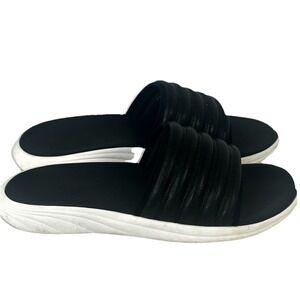 Olukai KOMO Slide Comfort‎ Sandal Black/ White Men Sz 10